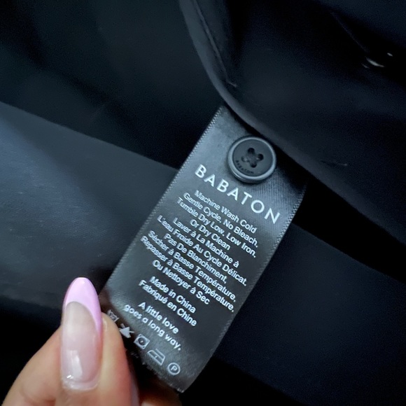 Babaton wrap front jacket with gather sleeve - size XXS in black - Picture 4 of 4